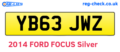 YB63JWZ are the vehicle registration plates.