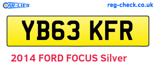 YB63KFR are the vehicle registration plates.