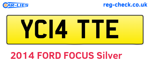 YC14TTE are the vehicle registration plates.