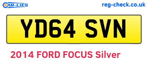 YD64SVN are the vehicle registration plates.