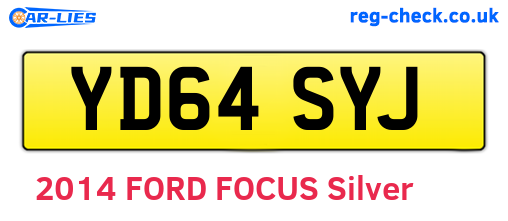 YD64SYJ are the vehicle registration plates.