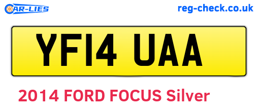 YF14UAA are the vehicle registration plates.