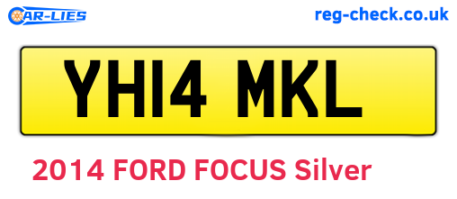 YH14MKL are the vehicle registration plates.