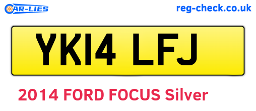 YK14LFJ are the vehicle registration plates.