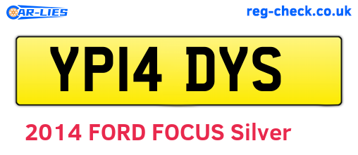 YP14DYS are the vehicle registration plates.
