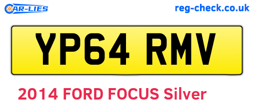 YP64RMV are the vehicle registration plates.