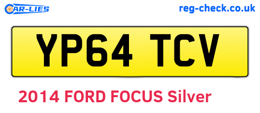 YP64TCV are the vehicle registration plates.