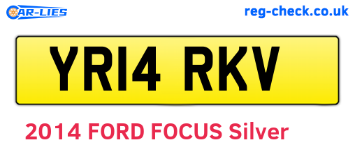 YR14RKV are the vehicle registration plates.