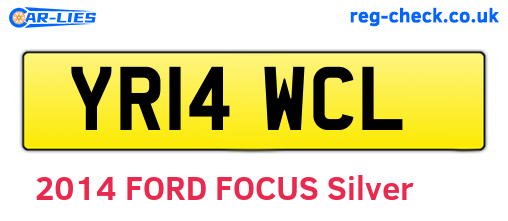 YR14WCL are the vehicle registration plates.