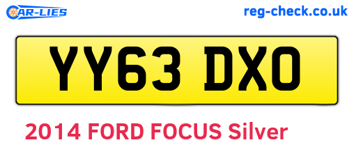 YY63DXO are the vehicle registration plates.