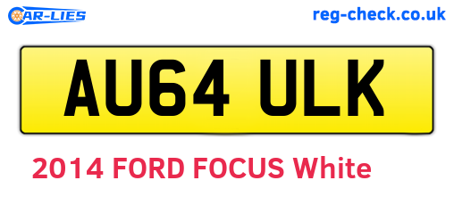 AU64ULK are the vehicle registration plates.
