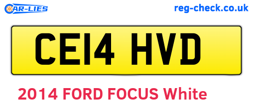 CE14HVD are the vehicle registration plates.