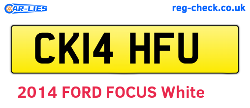 CK14HFU are the vehicle registration plates.