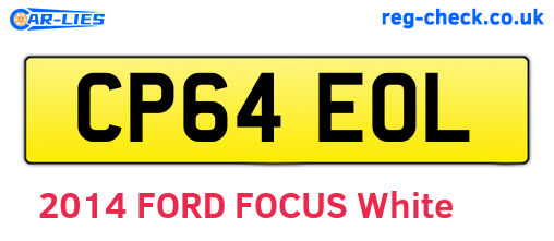 CP64EOL are the vehicle registration plates.