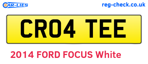 CR04TEE are the vehicle registration plates.