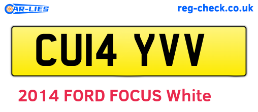 CU14YVV are the vehicle registration plates.