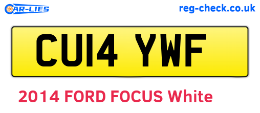 CU14YWF are the vehicle registration plates.