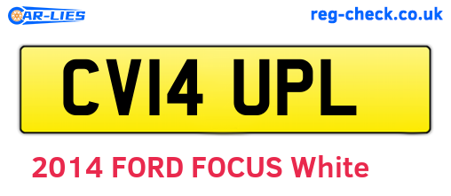 CV14UPL are the vehicle registration plates.
