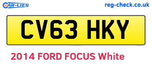CV63HKY are the vehicle registration plates.