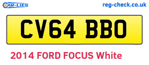 CV64BBO are the vehicle registration plates.