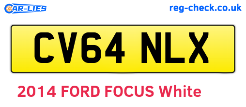 CV64NLX are the vehicle registration plates.