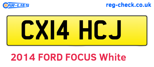 CX14HCJ are the vehicle registration plates.