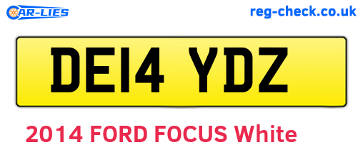 DE14YDZ are the vehicle registration plates.