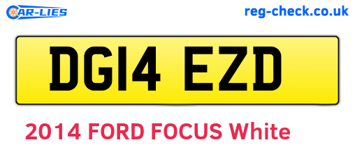 DG14EZD are the vehicle registration plates.