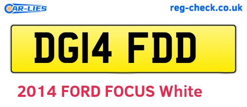 DG14FDD are the vehicle registration plates.