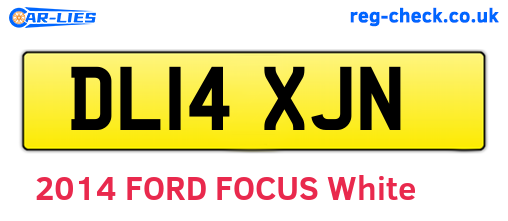 DL14XJN are the vehicle registration plates.