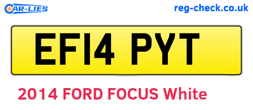 EF14PYT are the vehicle registration plates.