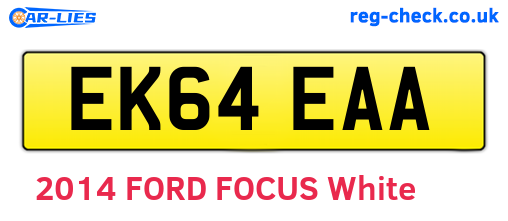 EK64EAA are the vehicle registration plates.