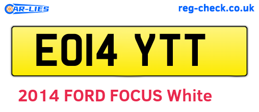 EO14YTT are the vehicle registration plates.