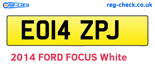 EO14ZPJ are the vehicle registration plates.