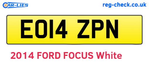 EO14ZPN are the vehicle registration plates.