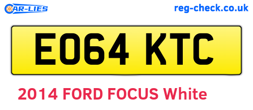 EO64KTC are the vehicle registration plates.