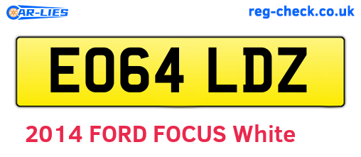 EO64LDZ are the vehicle registration plates.