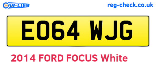 EO64WJG are the vehicle registration plates.