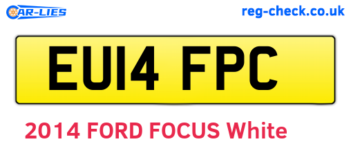 EU14FPC are the vehicle registration plates.