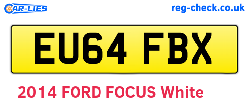 EU64FBX are the vehicle registration plates.