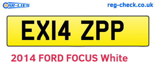 EX14ZPP are the vehicle registration plates.