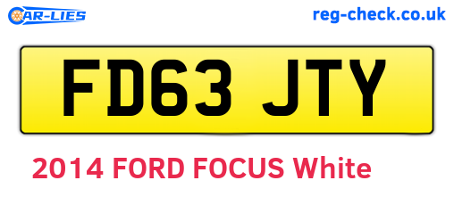FD63JTY are the vehicle registration plates.