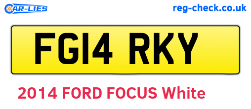 FG14RKY are the vehicle registration plates.