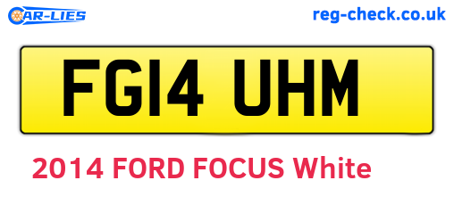 FG14UHM are the vehicle registration plates.