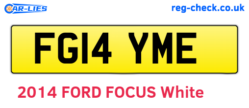 FG14YME are the vehicle registration plates.