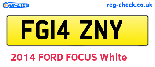 FG14ZNY are the vehicle registration plates.