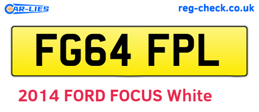 FG64FPL are the vehicle registration plates.