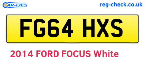 FG64HXS are the vehicle registration plates.