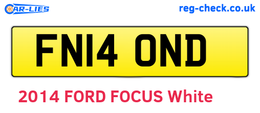 FN14OND are the vehicle registration plates.