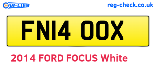 FN14OOX are the vehicle registration plates.